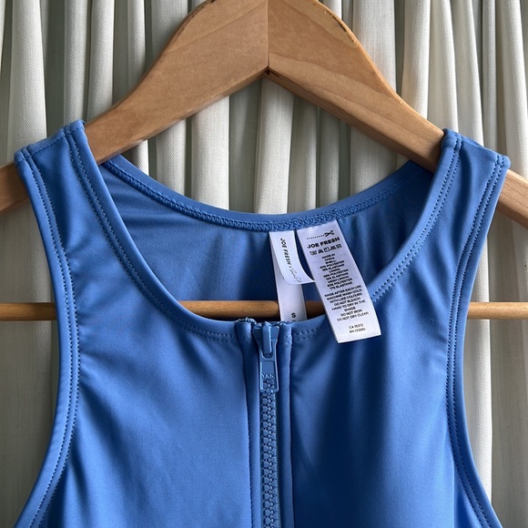 Joe Fresh x Sasha Exeter - Small - one-piece swimsuit blue two-toned w zipper - Picture 3 of 4
